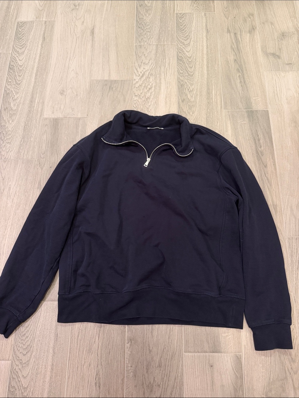 Zara Men's Black Quarter-Zip Pullover Sweater Size XL
